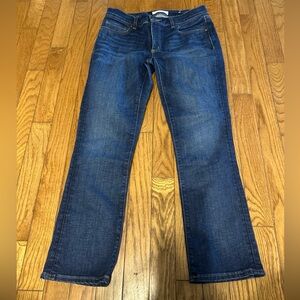 ANN TAYLOR LOFT Modern Kick Crop Jeans mid rise Cropped Dark Wash Size 26